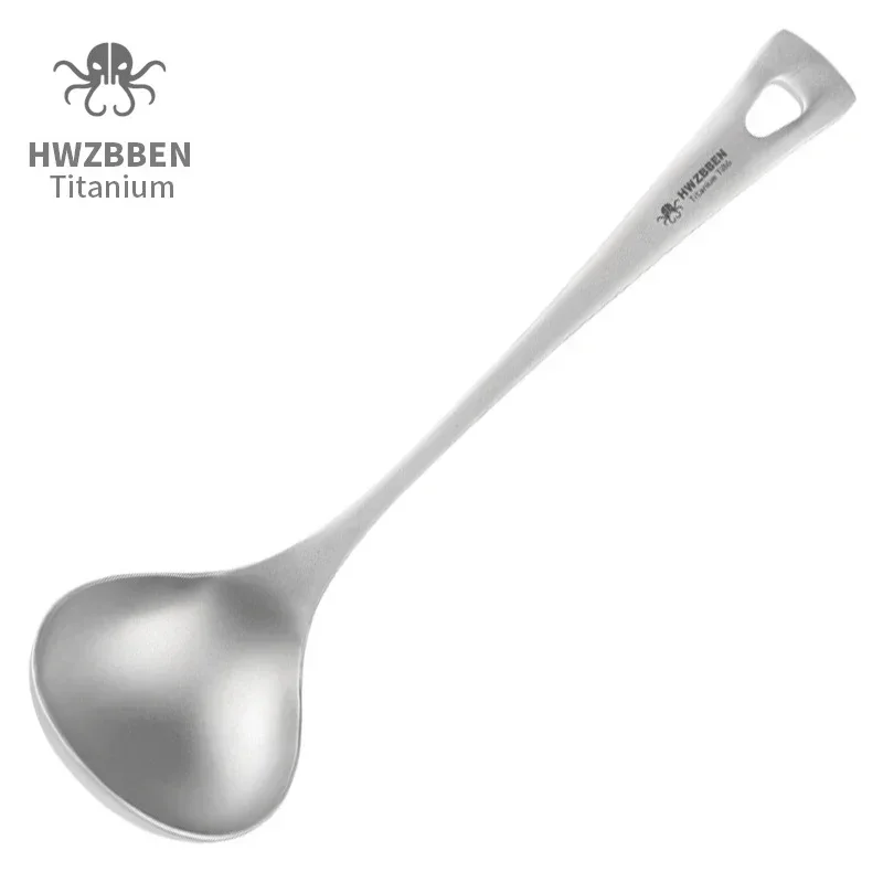 Camping Cooking Unit - HWZBBEN Outdoor Titanium Soup Spoons with