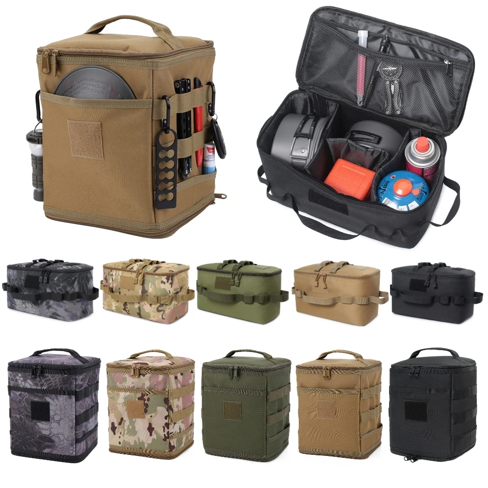 Camping Cooking Utensil Organizer - Tactical Pouch Camping Storage Bag Cooking