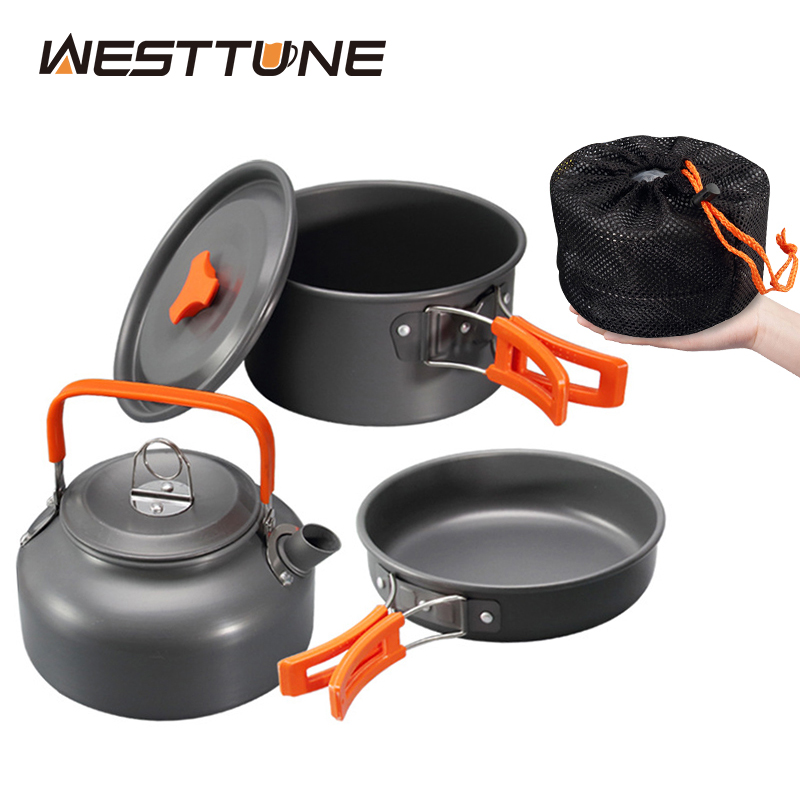 Camping Cooking Survival - WESTTUNE Camping Cookware Kit Aluminum Outdoor