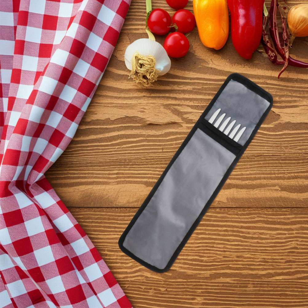 Camping Cooking Utensil Organizer - Thickened Oxford Bbq Skewer Storage Bag