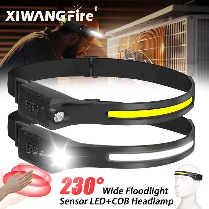 Camping Cooking Fish - Rechargeable LED Headlamp,3 Modes Adjustable Brightness