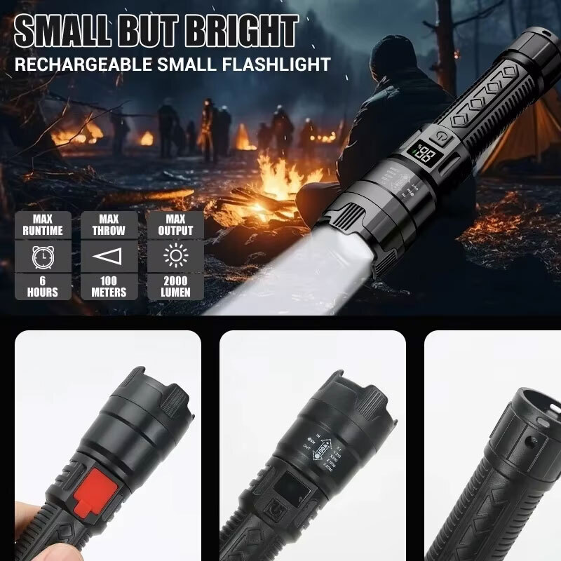 High Strong Power Led Flashlig - đánh giá và giá Camping Cooking Fish