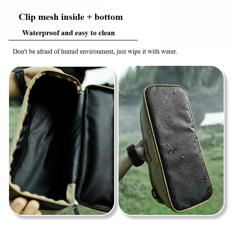 Khaki Outdoor Camping Storage  - đánh giá và giá Camping Cooking Utensil Organizer
