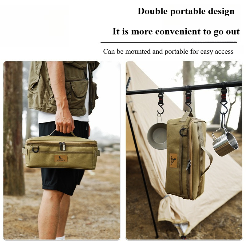 Khaki Outdoor Camping Storage  - đánh giá và giá Camping Cooking Utensil Organizer