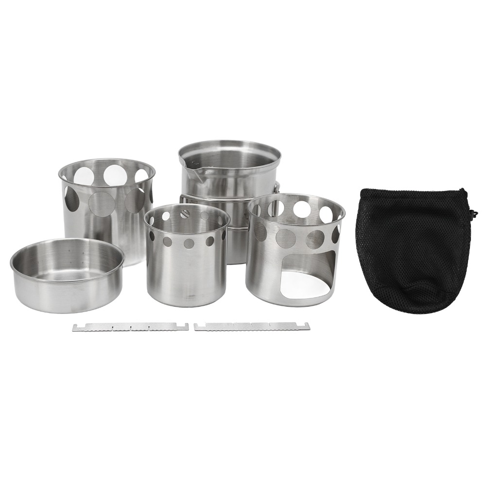 Durable Stainless Steel Campin - đánh giá và giá Camping Cooking Set Stainless Steel