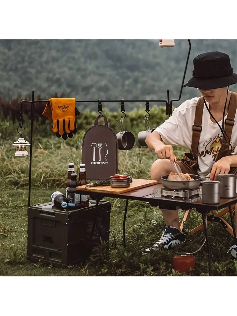 Outdoor Camping Cookware Stora - đánh giá và giá Camping Cooking Utensil Organizer