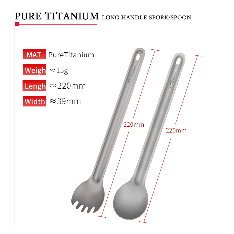 TiTo Titan Spork Thìa Tay Cầm  - đánh giá và giá Camping Cooking Basket