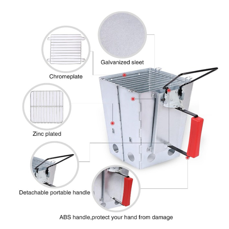 1PCS Collapsible Camping Grill - đánh giá và giá Charcoal Chimney Starter