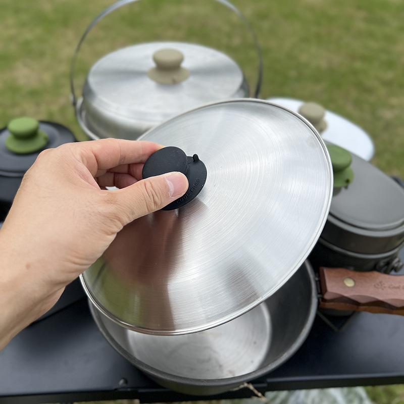 1PC Silicone Pot Lid Knob 4.9c - đánh giá và giá Camping Cooking Pot With Lid