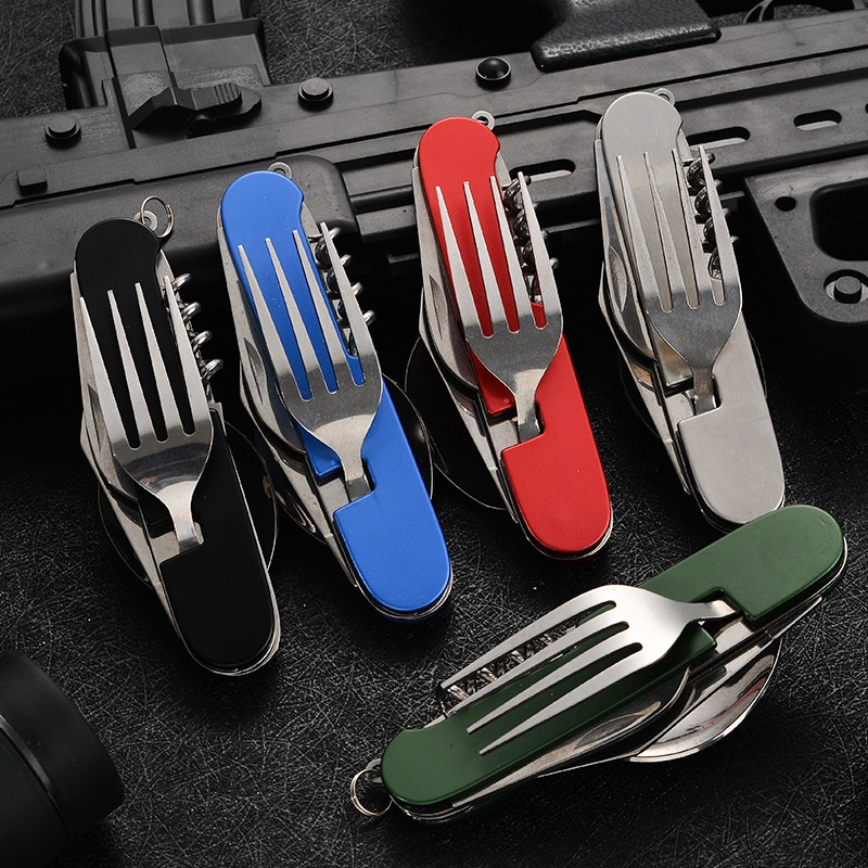 4 in 1 Folding Tableware Detac - đánh giá và giá Camping Cooking Survival