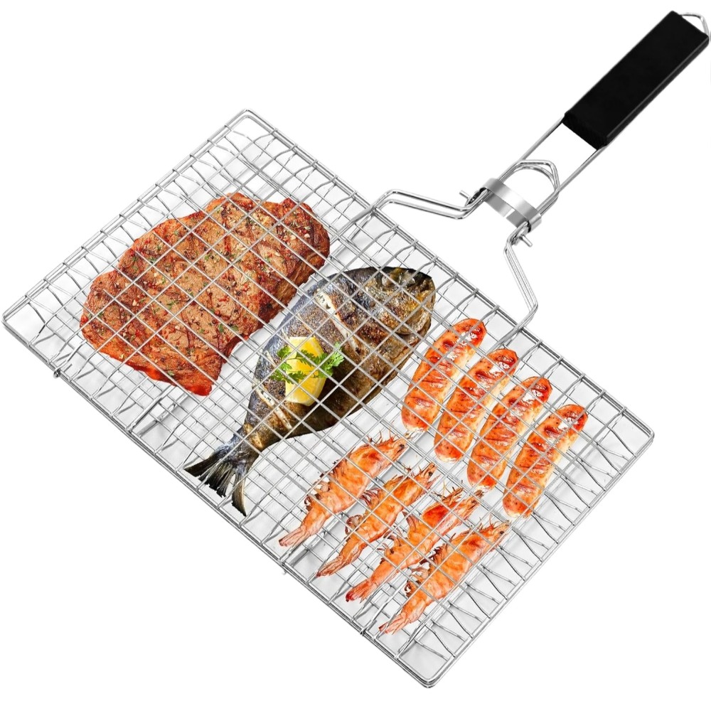 Portable Grilling Basket Foldi - đánh giá và giá Camping Cooking Basket