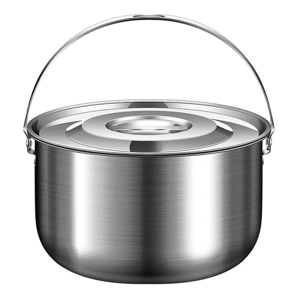 Camping Pot Made of Stainless  - đánh giá và giá Camping Cooking Pot With Lid