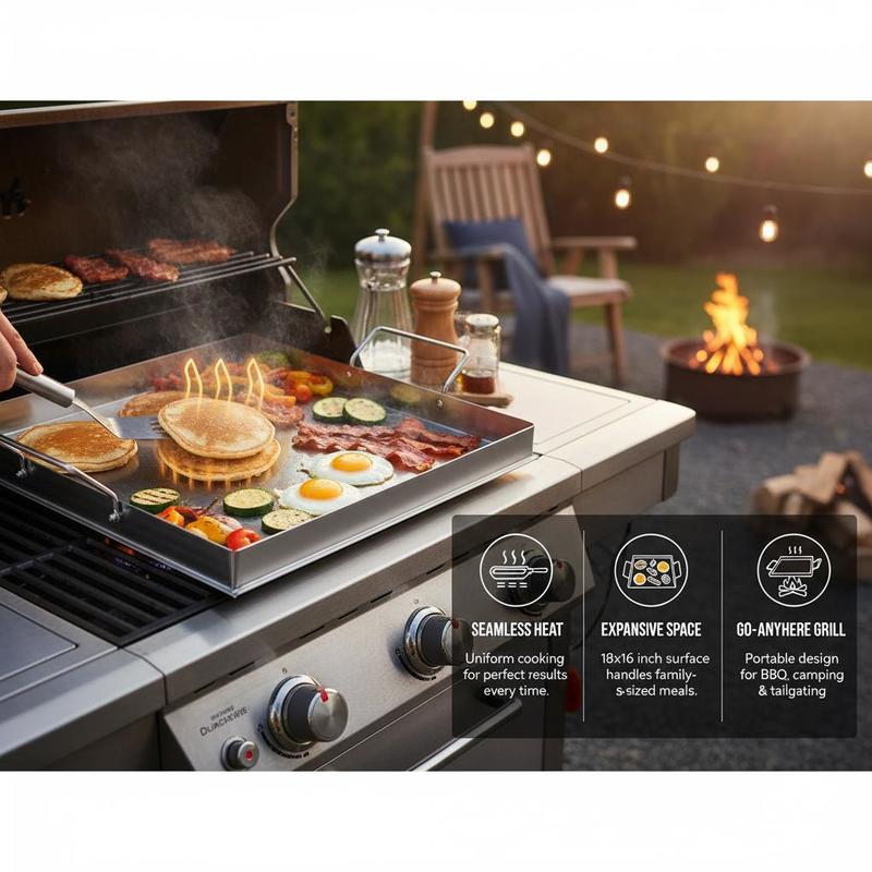 Universal Flat Top Griddle 18x - đánh giá và giá Camping Cooking Survival