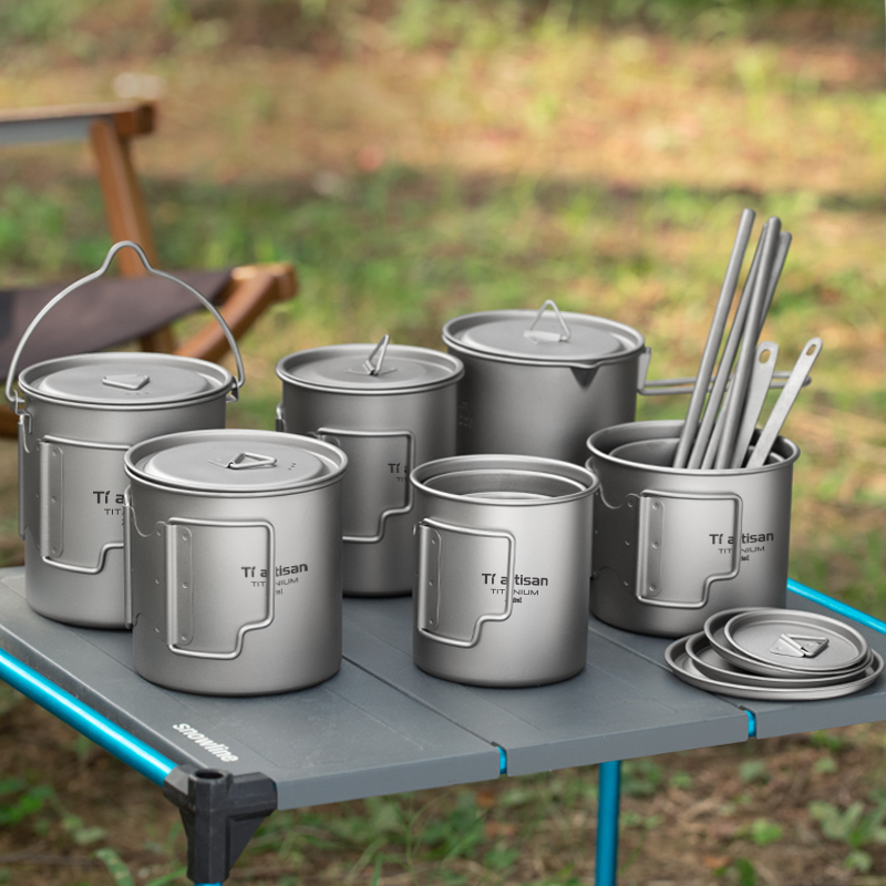 Tiartisan Outdoor Titanium Lig - đánh giá và giá Camping Cooking Set Stainless Steel