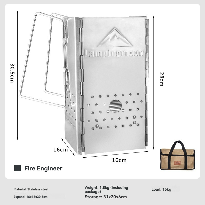 CAMPINGMOONMT-18 Foldable Port - đánh giá và giá Charcoal Chimney Starter