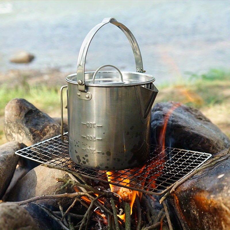 1PC Compact and Portable 1.2L  - đánh giá và giá Camping Cooking Set Stainless Steel