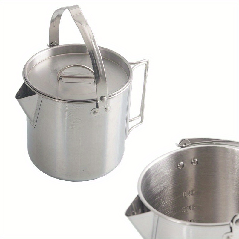 1PC Compact and Portable 1.2L  - đánh giá và giá Camping Cooking Set Stainless Steel