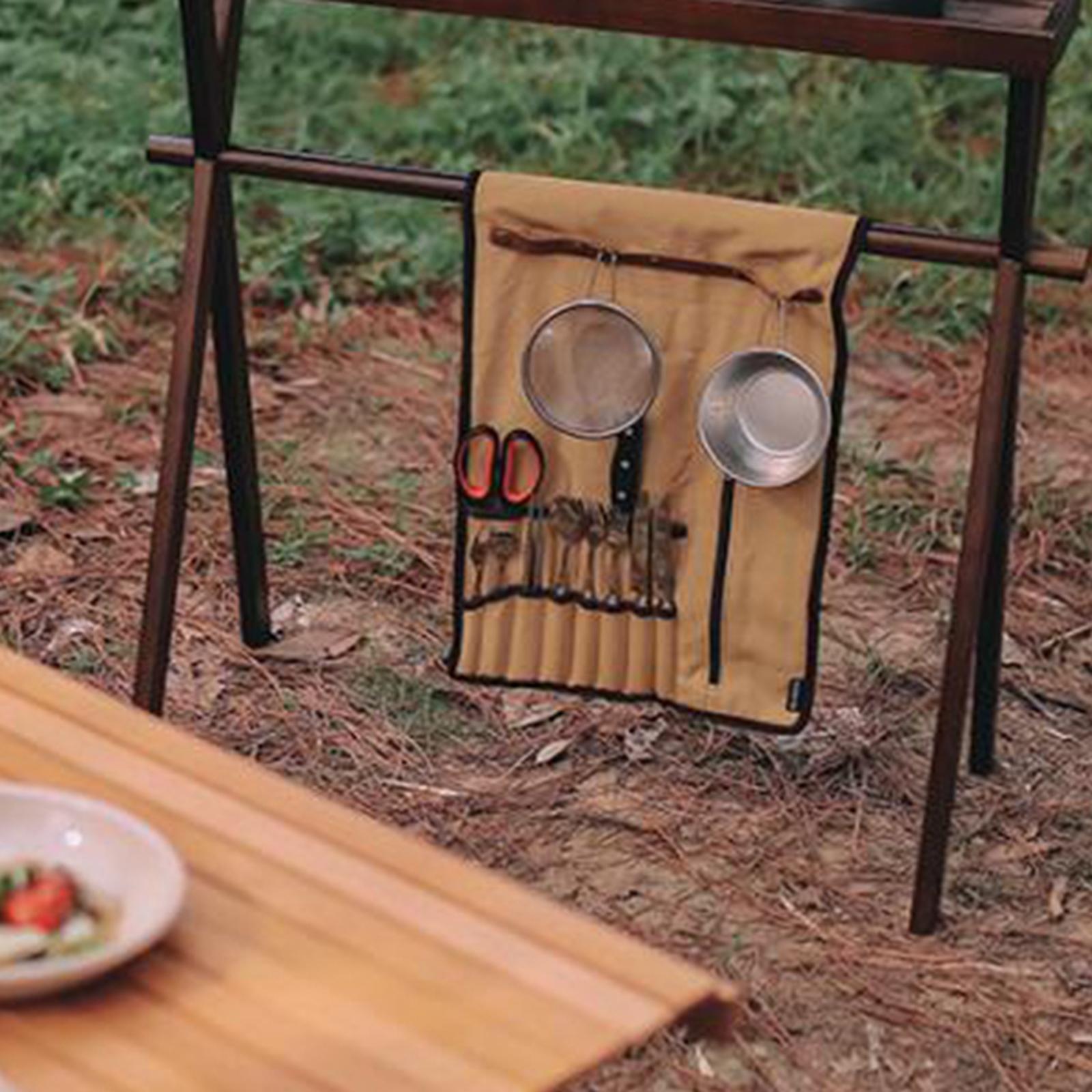 Portable Camping Utensil Roll  - đánh giá và giá Camping Cooking Utensil Organizer