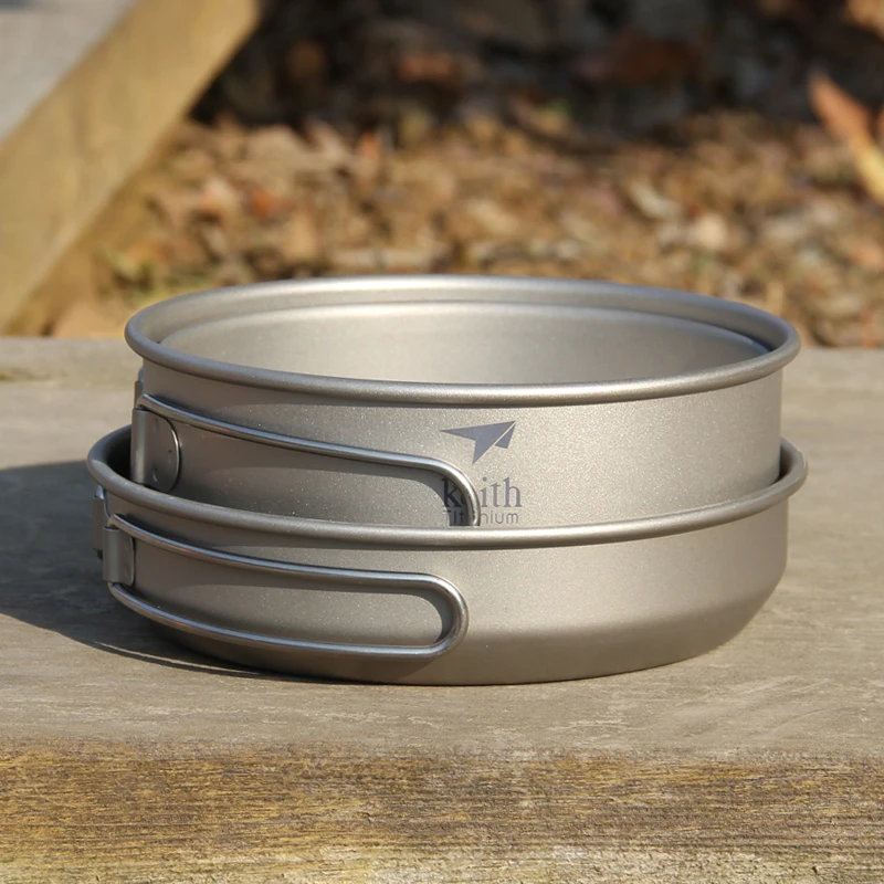 Keith 3PCS Titanium Cookware P - đánh giá và giá Camping Cooking Set Stainless Steel