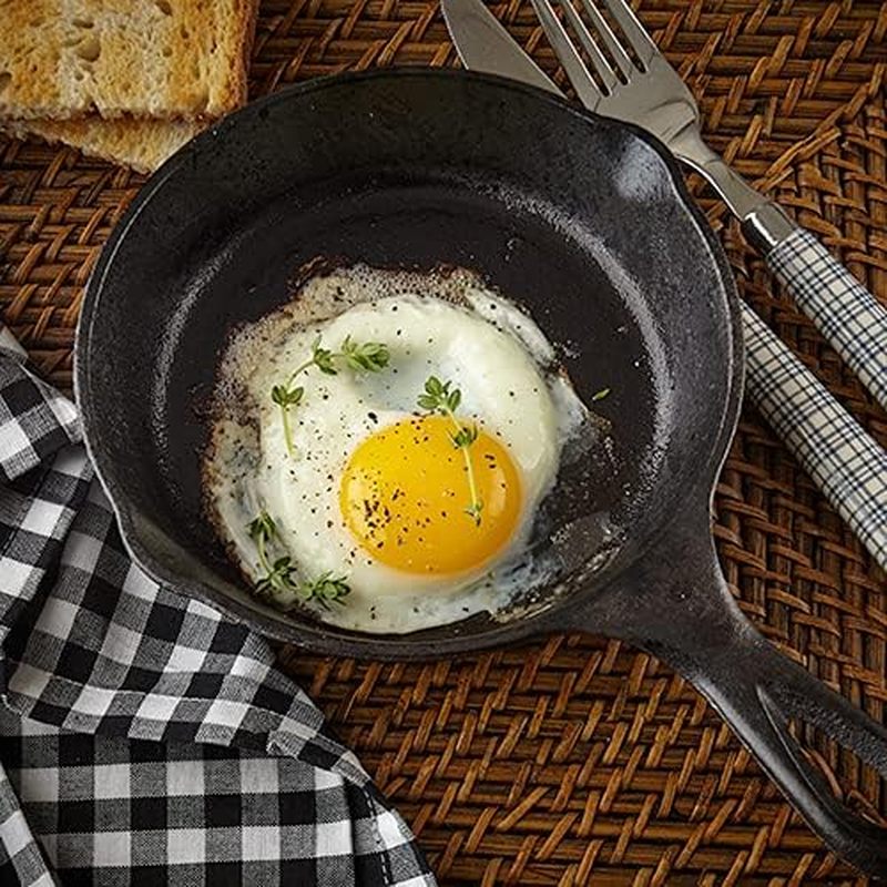 6 Inch Cast Iron Skillet, Fryi - đánh giá và giá Camping Cooking Ovens