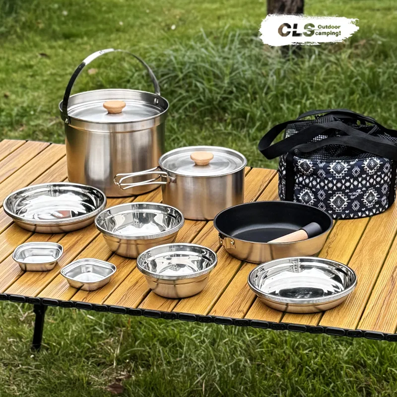 NOBANA&CLS 22PCS Stainless Ste - đánh giá và giá Camping Cooking Set Stainless Steel
