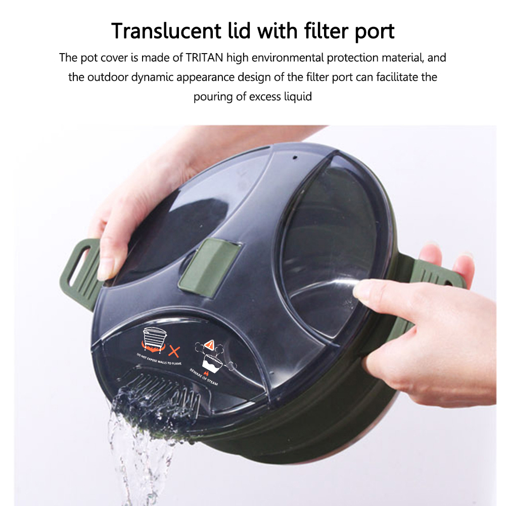 2.5L Silicone Folding Kettle C - đánh giá và giá Camping Cooking Set Stainless Steel
