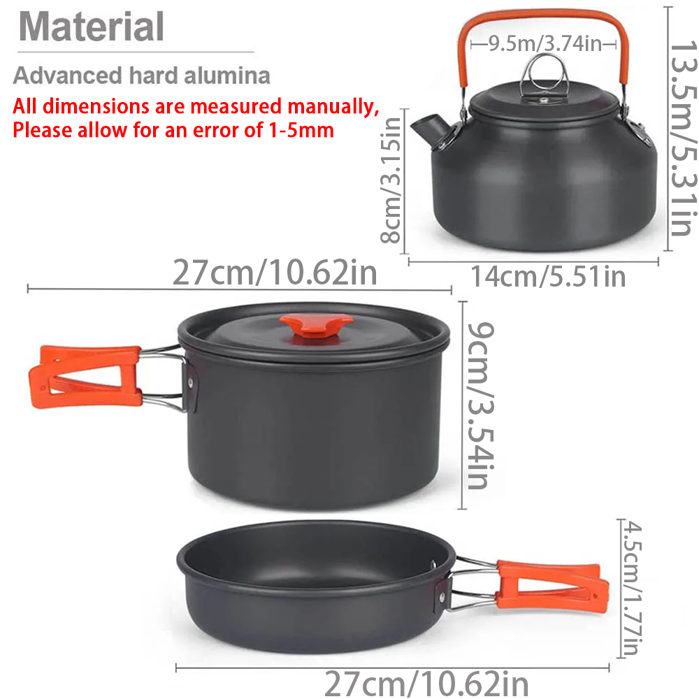 Cắm Trại Nồi Bộ Ngoài Trời Nhô - đánh giá và giá Camping Cooking Equipment Bag