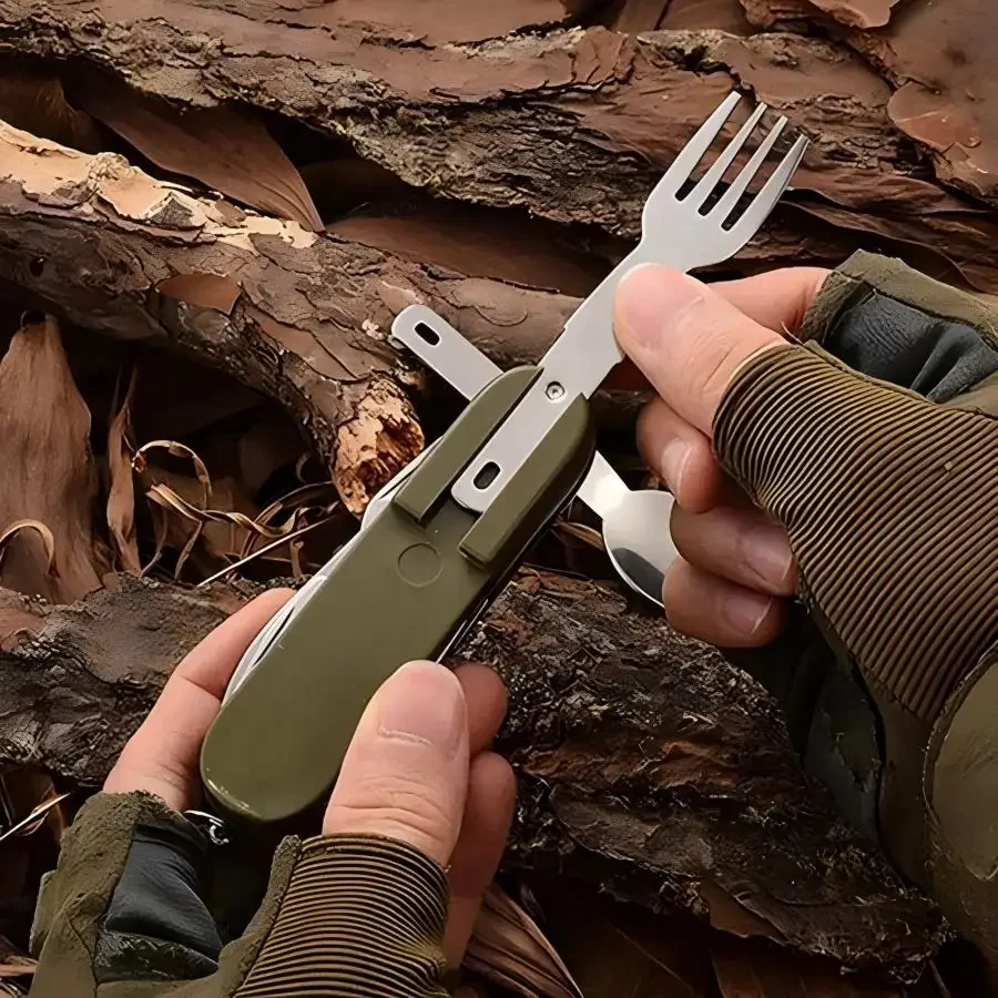 Camping Gear 5-in-1 Stainless  - đánh giá và giá Camping Cooking Survival