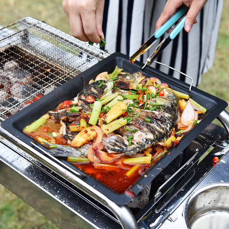 Outdoors Thick Square Grill Pa - đánh giá và giá Camping Cooking Survival