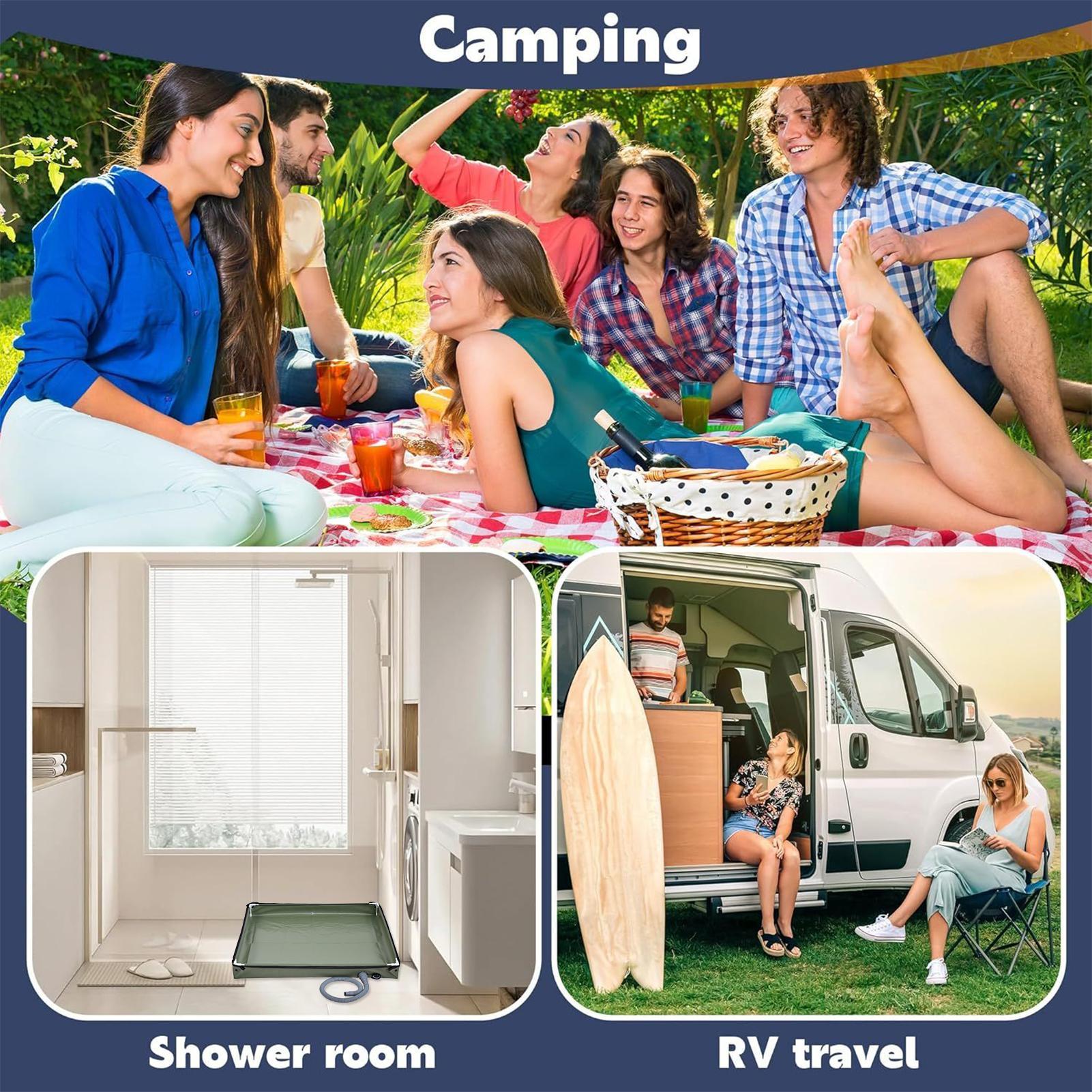 Camping Shower Tent Floor Base - đánh giá và giá Camping Cooking Survival