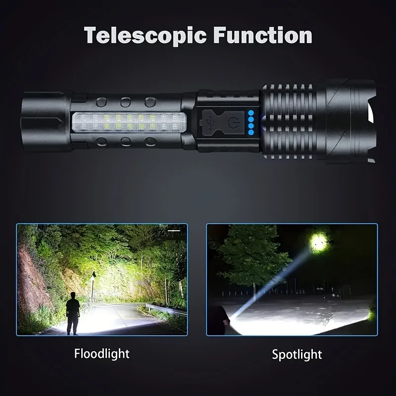 Powerful XHP50 LED Flashlight  - đánh giá và giá Camping Cooking Fish