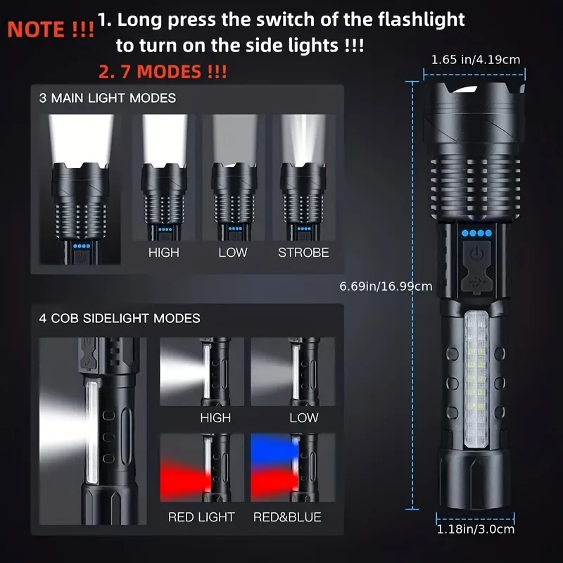 Powerful XHP50 LED Flashlight  - đánh giá và giá Camping Cooking Fish