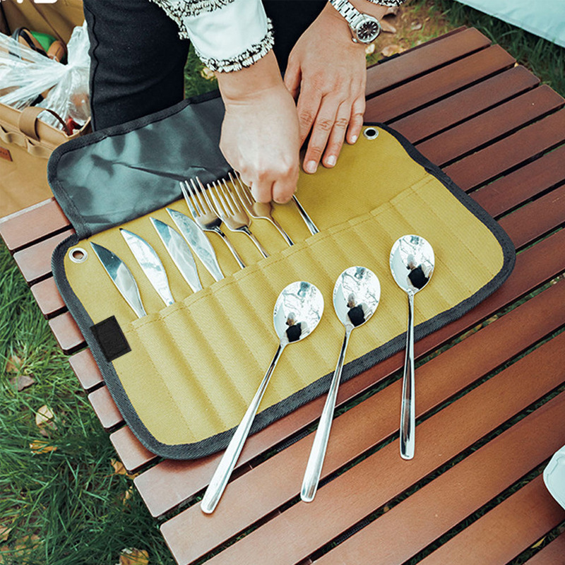 Portable outdoor cutlery stora - đánh giá và giá Camping Cooking Equipment Bag