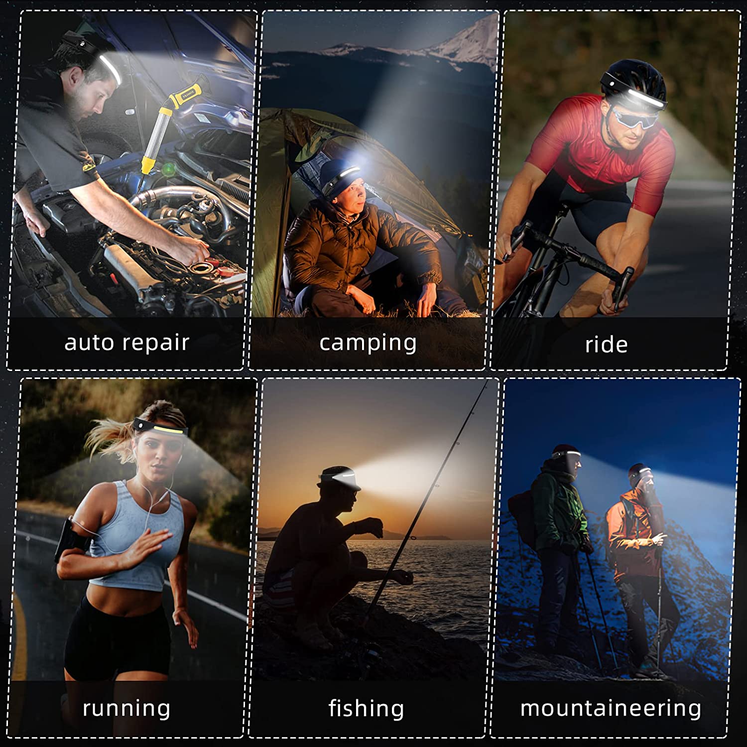 Sensor Headlamp LED Head Flash - đánh giá và giá Camping Cooking Fish