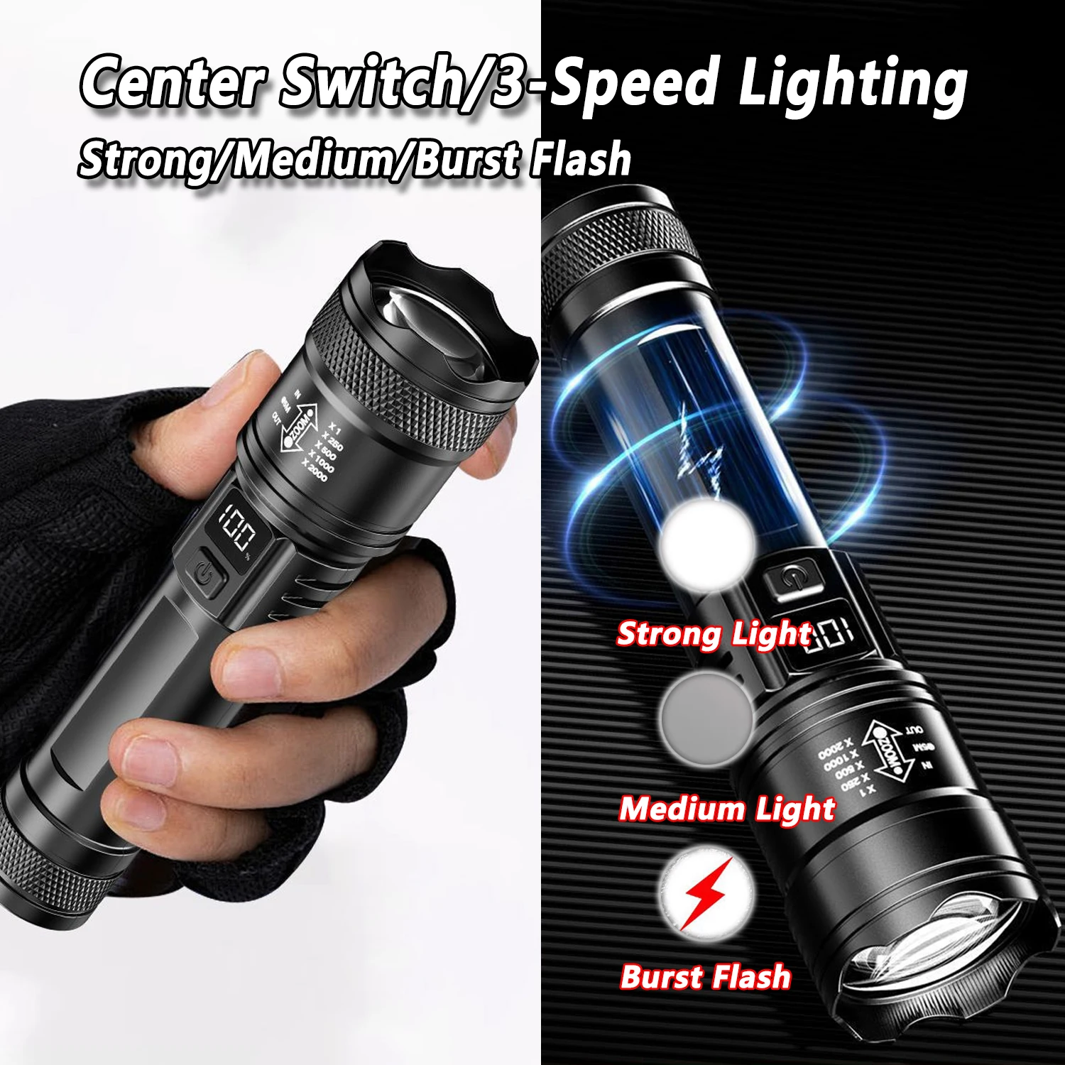 Ultra Bright LED Flashlight 20 - đánh giá và giá Camping Cooking Fish