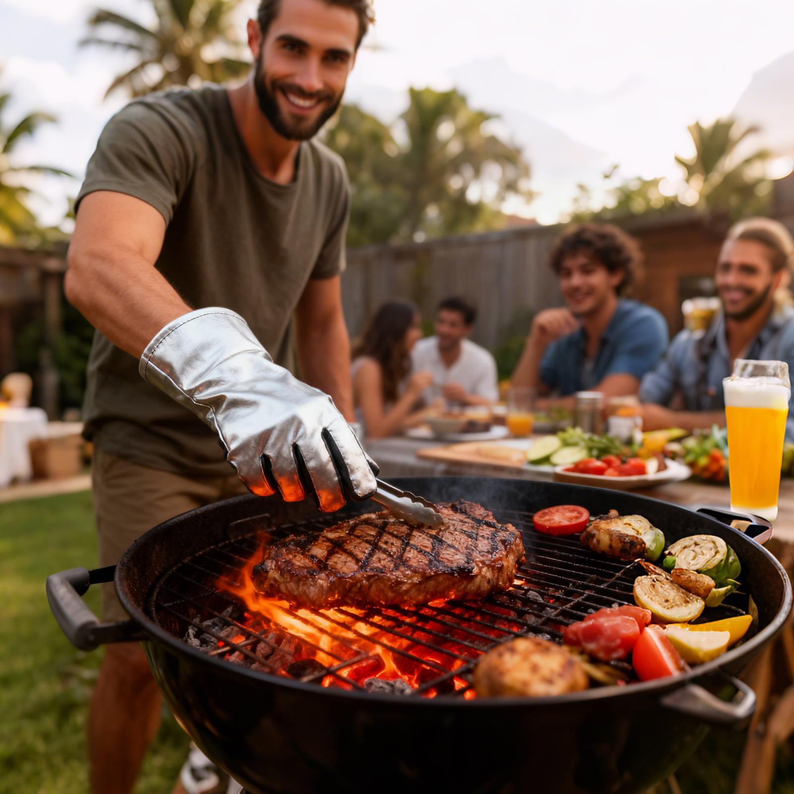 Grill Gloves Insulated Anti-Sc - đánh giá và giá Camping Cooking Ovens