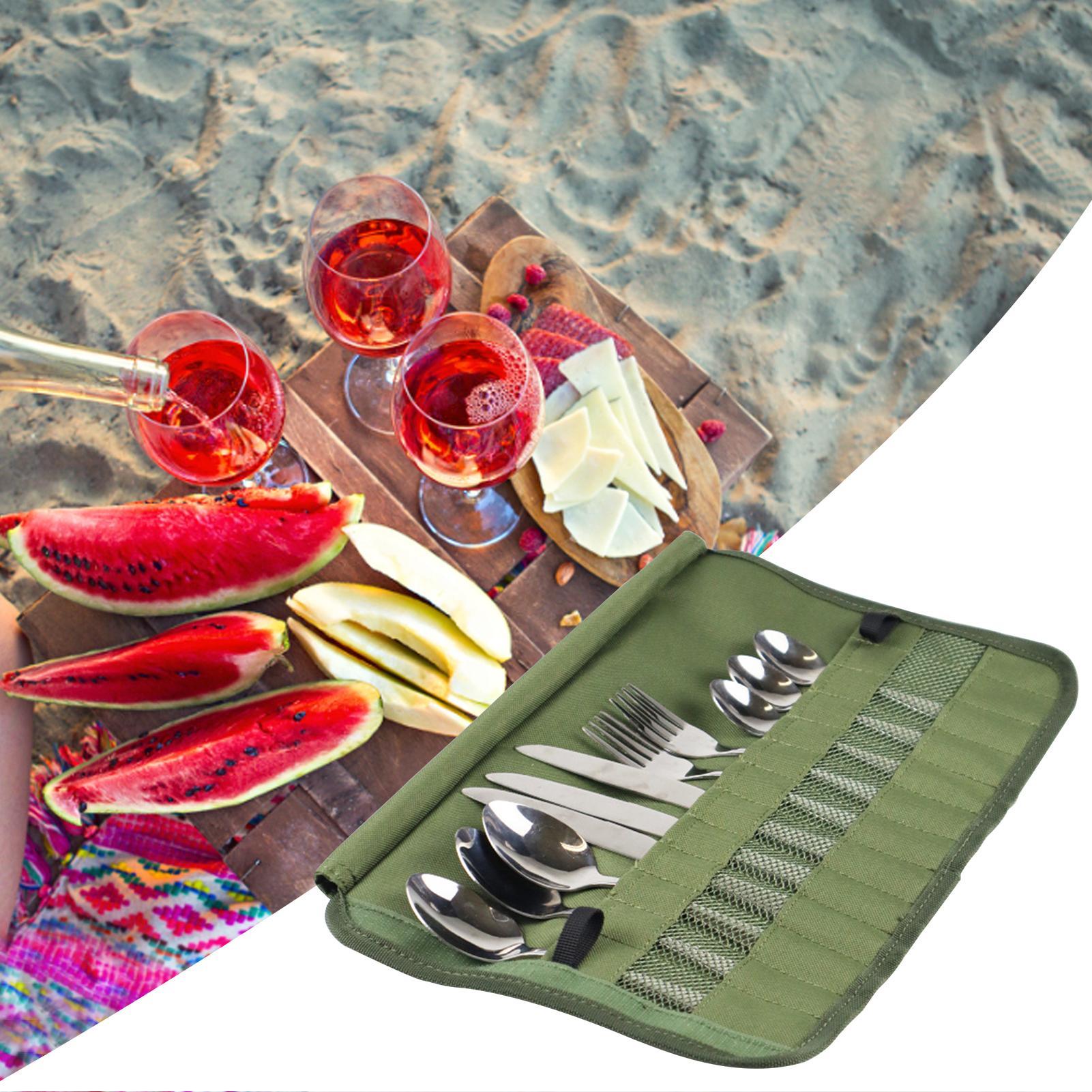 Camping Tableware Roll Bag Cam - đánh giá và giá Camping Cooking Utensil Organizer