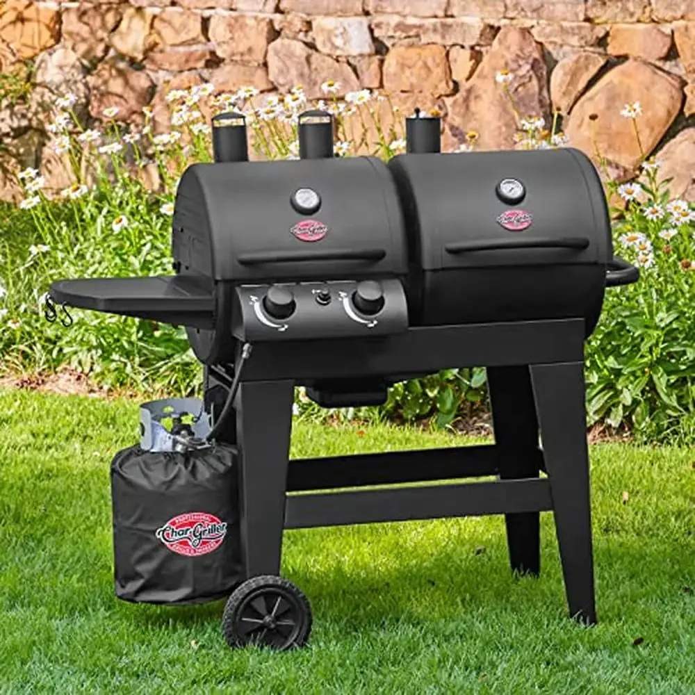 A 2-Burner Gas & Charcoal Gril - đánh giá và giá Charcoal Chimney Starter
