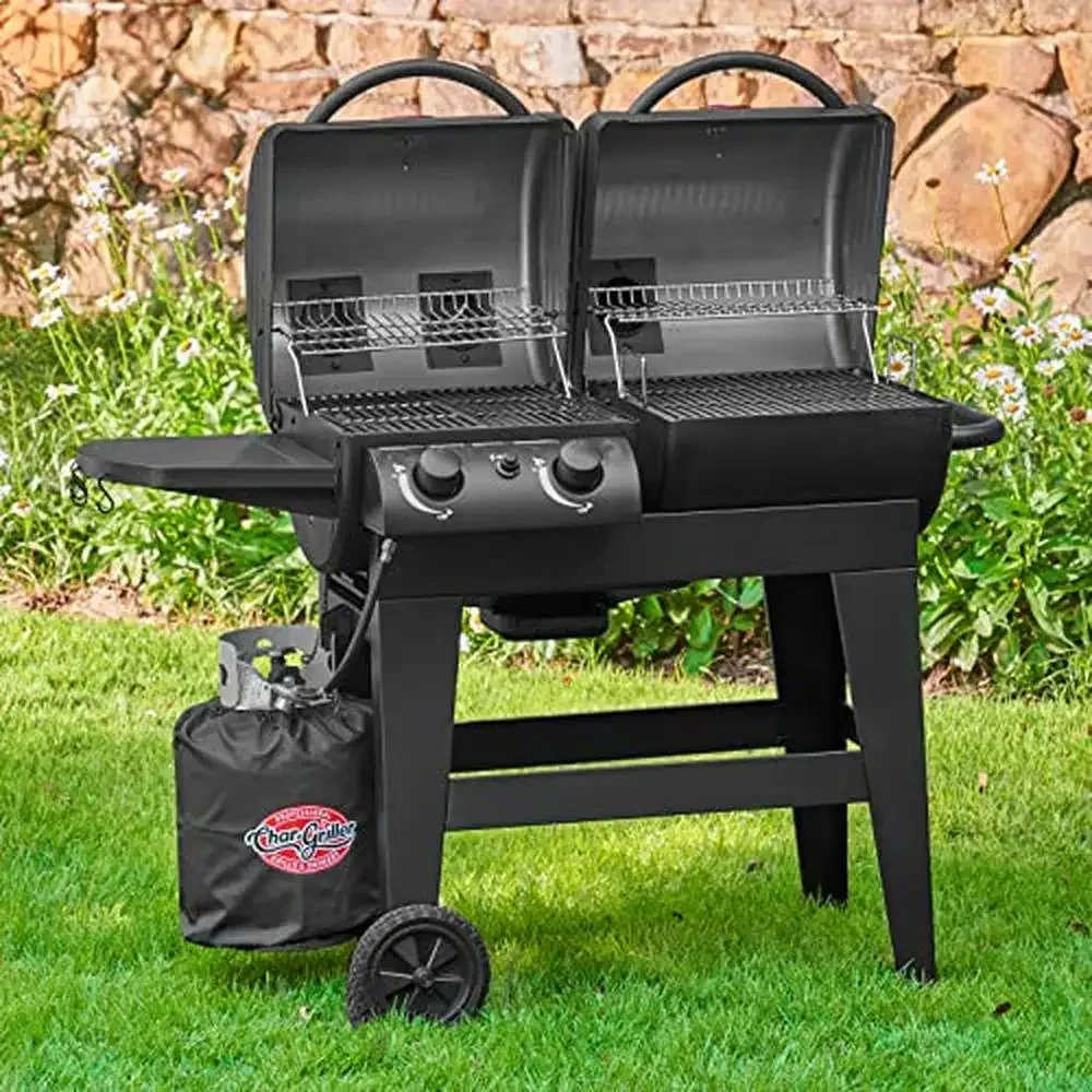 A 2-Burner Gas & Charcoal Gril - đánh giá và giá Charcoal Chimney Starter