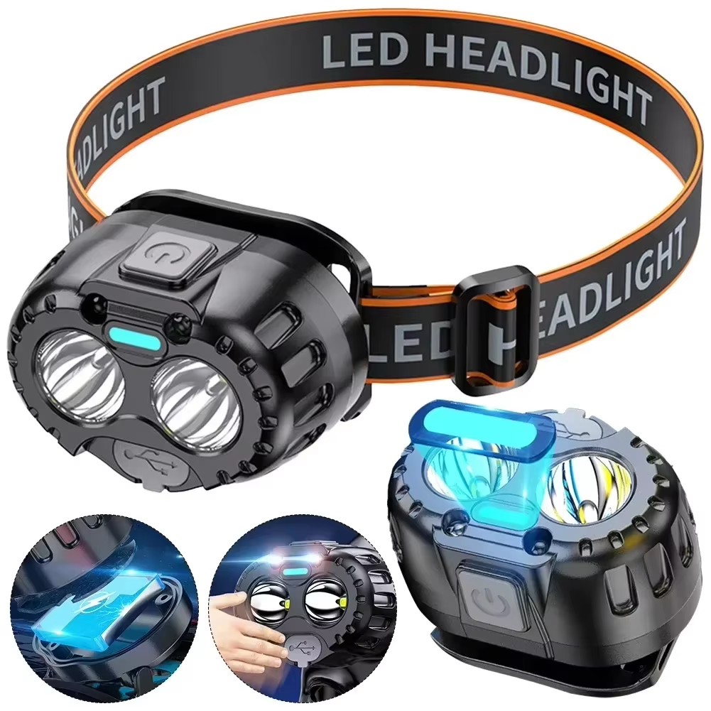 Powerful LED Headlamp IPX4 Wat - đánh giá và giá Camping Cooking Fish