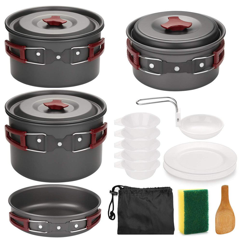 Outdoor Camping Cookware Kit N - đánh giá và giá Camping Cooking Basket