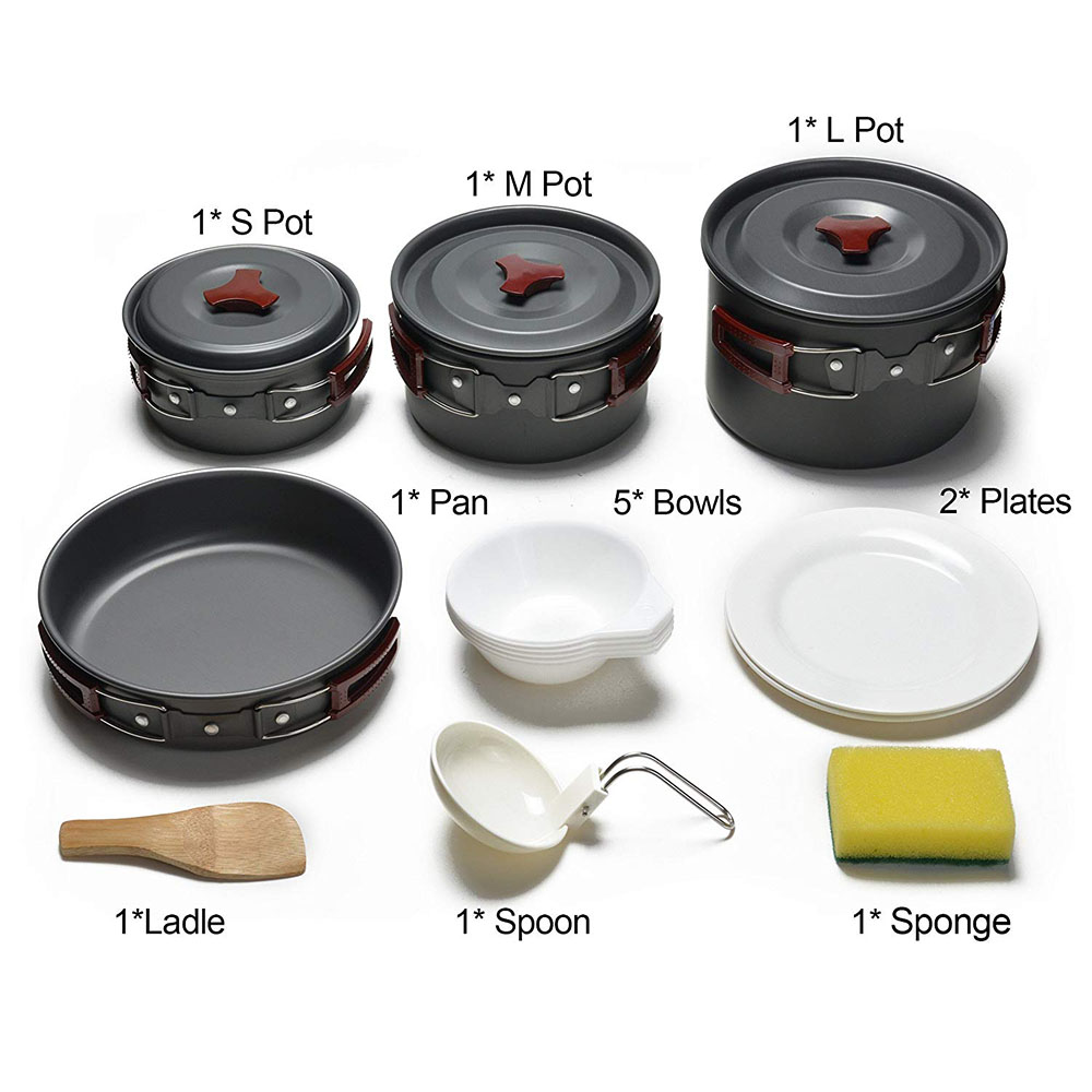 Outdoor Camping Cookware Kit N - đánh giá và giá Camping Cooking Basket