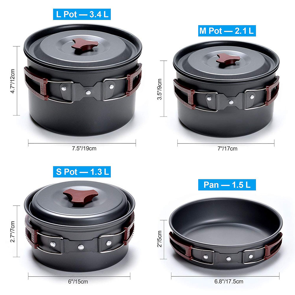 Outdoor Camping Cookware Kit N - đánh giá và giá Camping Cooking Basket