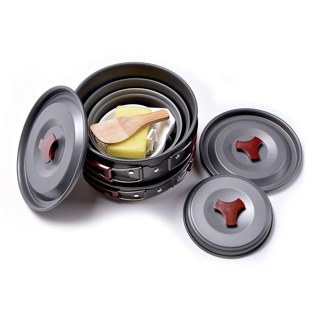 Outdoor Camping Cookware Kit N - đánh giá và giá Camping Cooking Basket