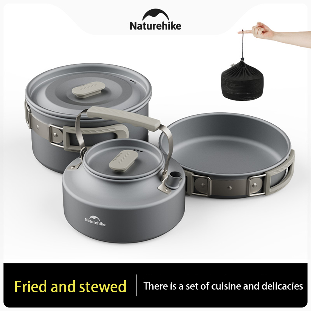 Naturehike Outdoor Pot Set,Cam - đánh giá và giá Camping Cooking Set Stainless Steel