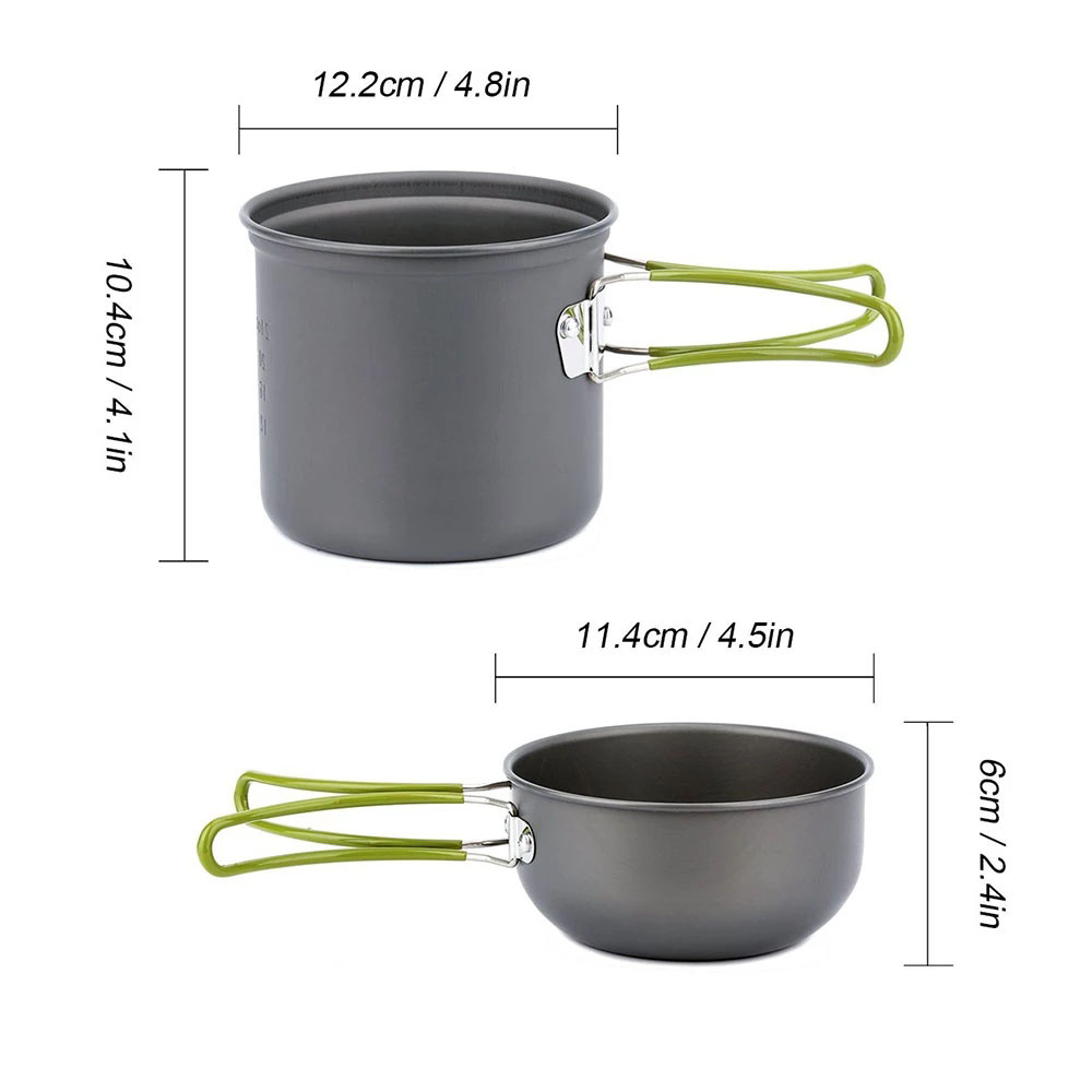 Camping Cookware Kit with Stov - đánh giá và giá Camping Cooking Set Stainless Steel