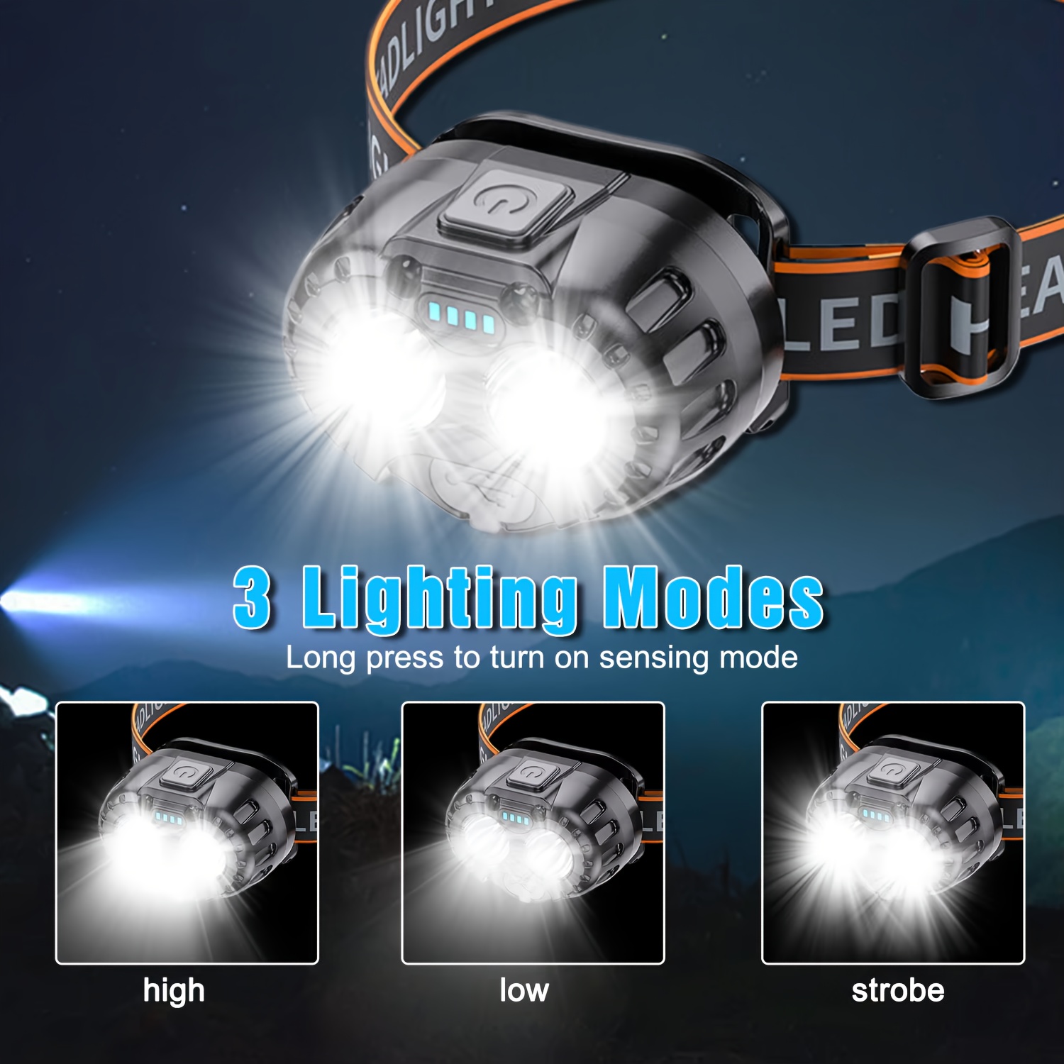 Powerful LED Induction Headlam - đánh giá và giá Camping Cooking Fish