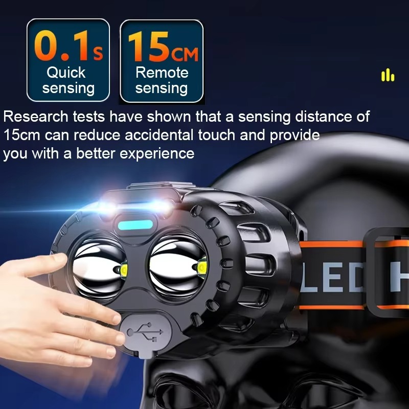 Powerful LED Induction Headlam - đánh giá và giá Camping Cooking Fish